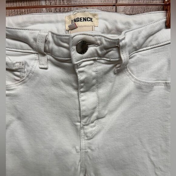 L’AGENCE Margot skinny jeans in Blanc - Picture 6 of 12